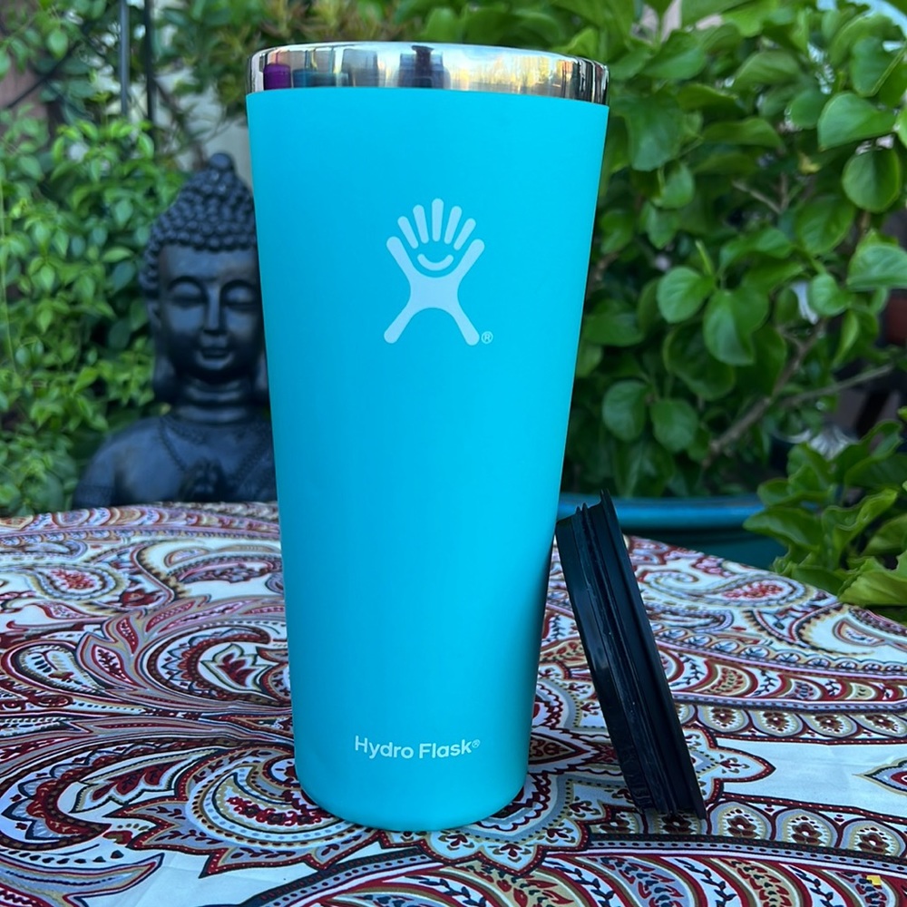 Hydro Flask Stainless Teal / Aqua Blue Tumbler w/ Lid